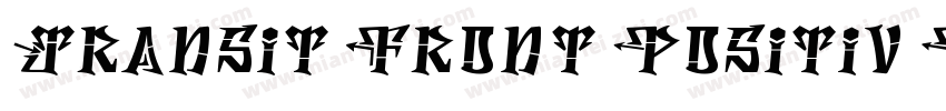 Transit Front Positiv OT Regular字体转换